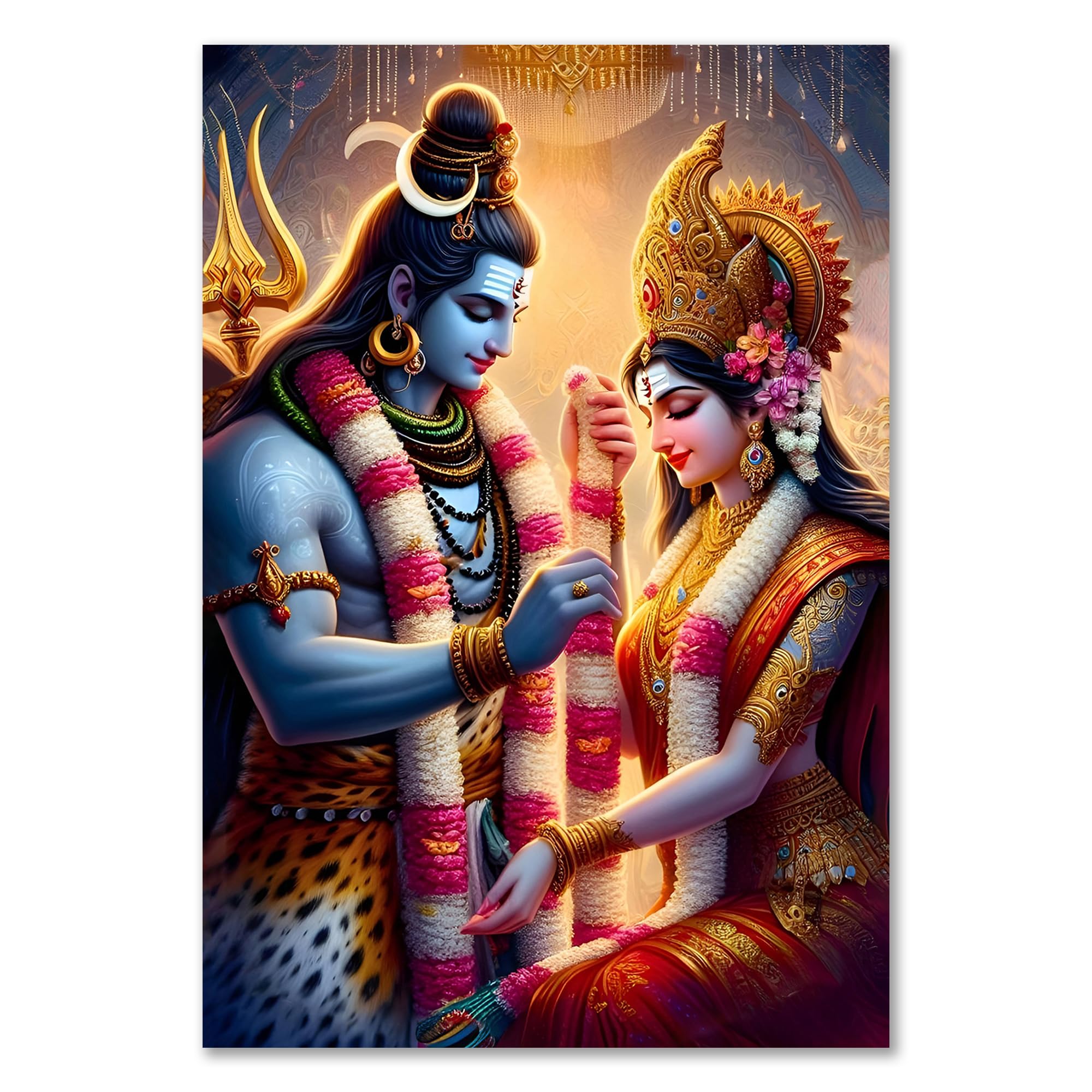 Shiv Parvati Poster - Lord Shiva & Parvati Wall Art -12