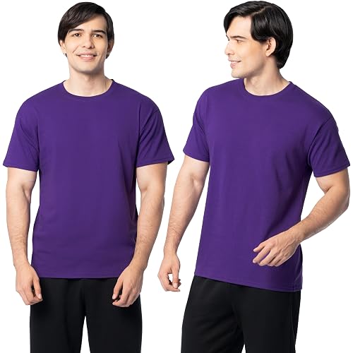 Fruit of the Loom Men's Eversoft Cotton Short Sleeve T-Shirts, 2 Pack