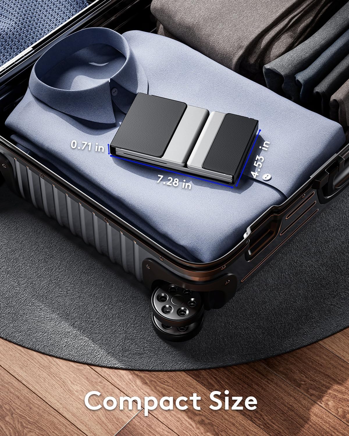 Samsers Foldable Bluetooth Keyboard with Touchpad, Full-Size Wireless Folding Keyboard with Backlight, Portable Travel Keyboards for iOS Android Windows Mac OS, Support 3 Device(BT5.1 x 3), Gray - Image 5