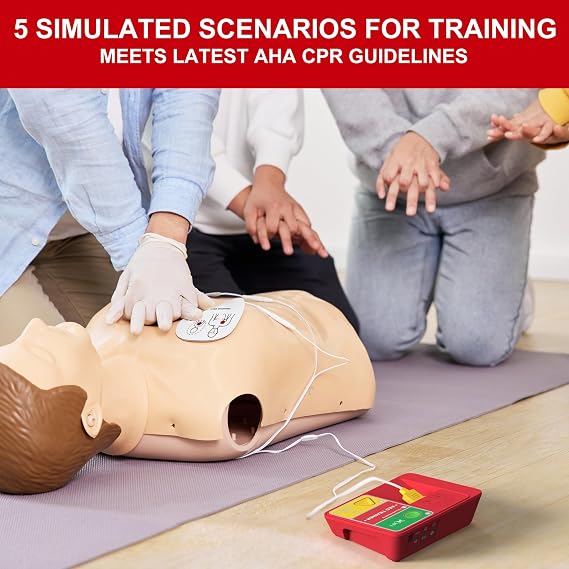AED Trainer, AED Simulator, XFT Portable AED Training Kit Essentials AED Training Device in English for Defibrillator Trainee Beginner (XFT-120N)