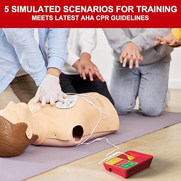 AED Trainer, AED Simulator, XFT Portable AED Training Kit Essentials AED Training Device in English for Defibrillator Trainee Beginner (XFT-120N)