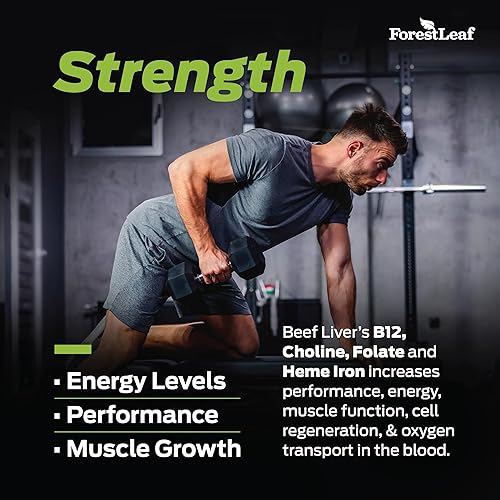 Miniatura 3 de ForestLeaf Cápsulas de hígado de carne alimentada con pasto, 3000 mg por porción, apoya la inmunidad completa y el bienestar corporal, limpieza