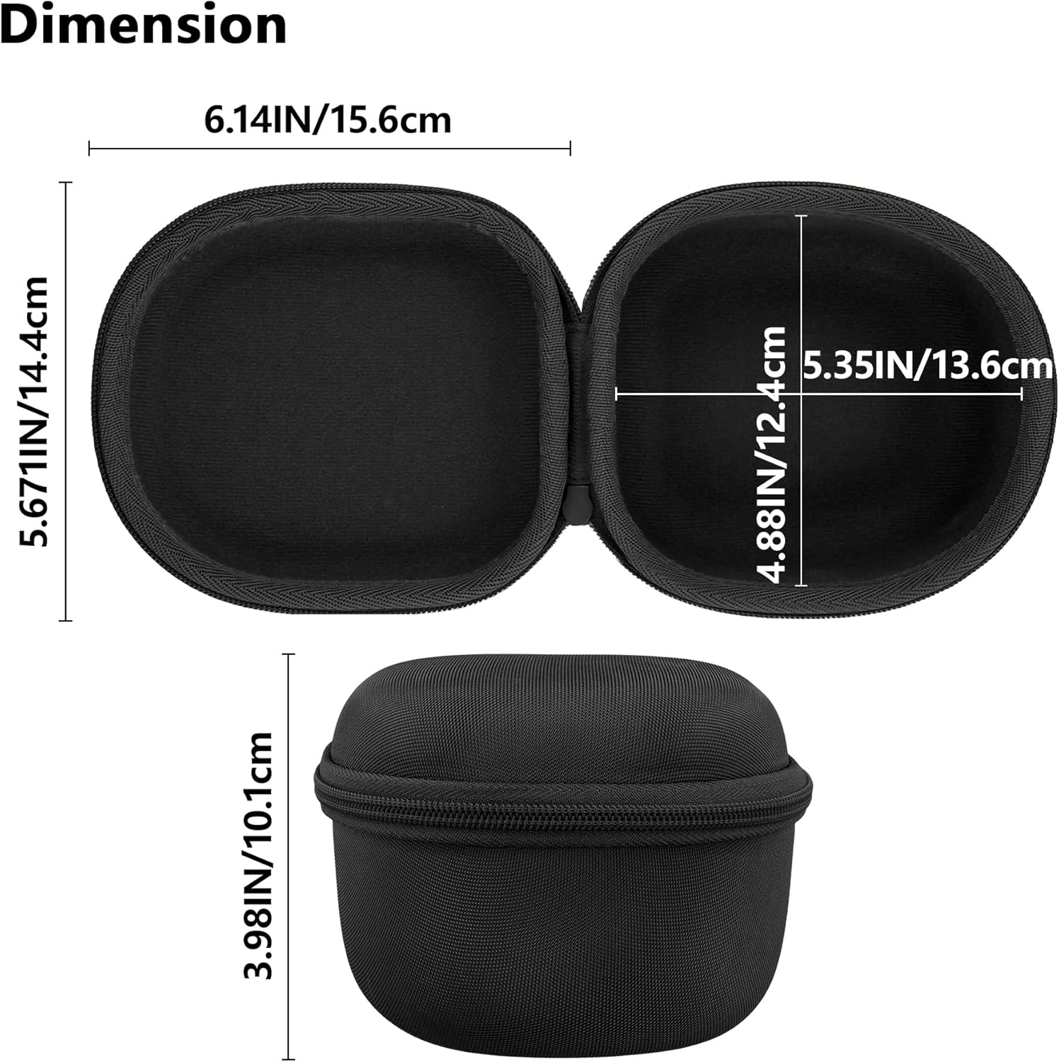 co2CREA Hard Protection Earmuffs Case + Shooting Glasses Case with Form-Fit Insert for PROHEAR 066/016/030/036