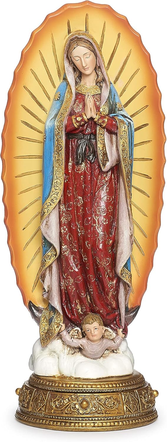 Joseph's Studio by Roman, 11.75" H Our Lady of Guadalupe Figure, Heavenly Protectors, Renaissance Collection, Religious Home Decor, Devout Gift