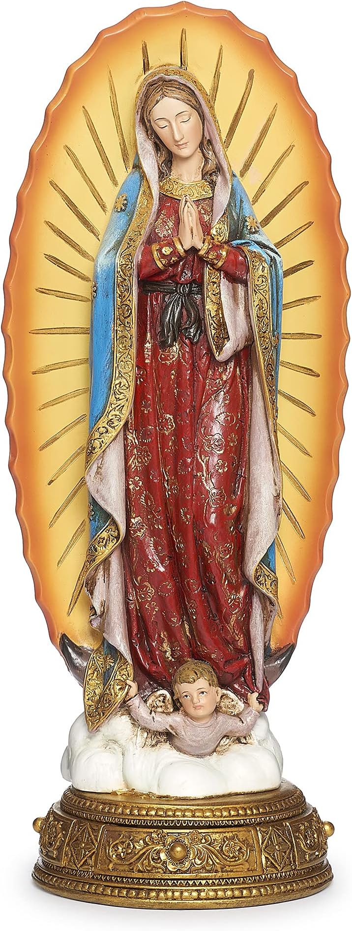 by Roman, 11.75" H Our Lady of Guadalupe Figure, Heavenly Protectors, Renaissance Collection, Religious Home Decor, Devout Gift