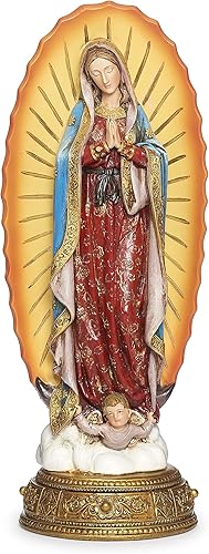 Joseph's Studio by Roman, figura de Nuestra Señora de Guadalupe de 11.75 pulgadas de alto, protectores celestiales, colección renacentista,