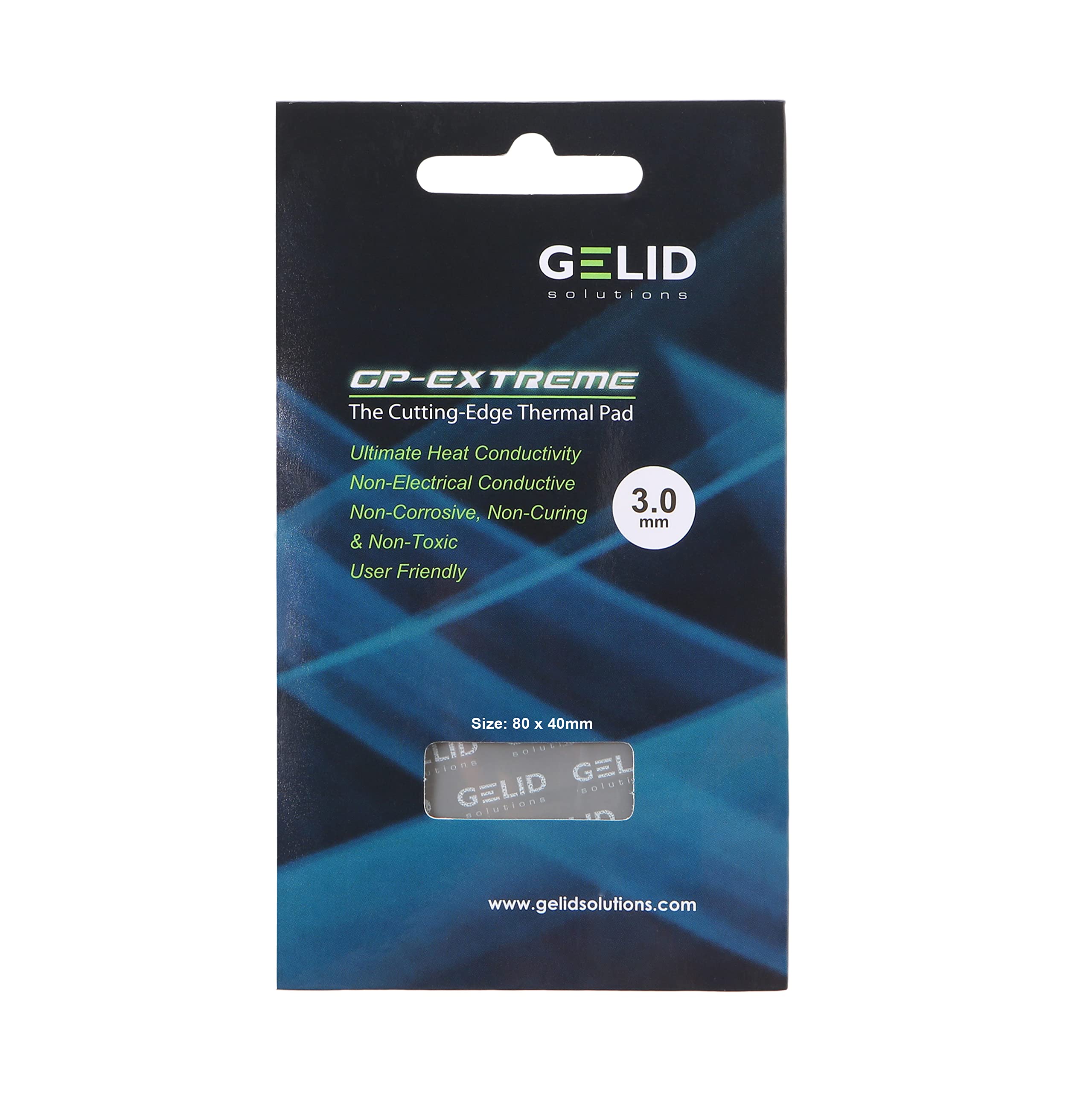 Gelid Solutions GP-Extreme 80x40x3.0mm (2pcs)-Pads Thermiques 12W-Excellente Conduction Thermique-Comble les Espaces Idéal Installation Facile
