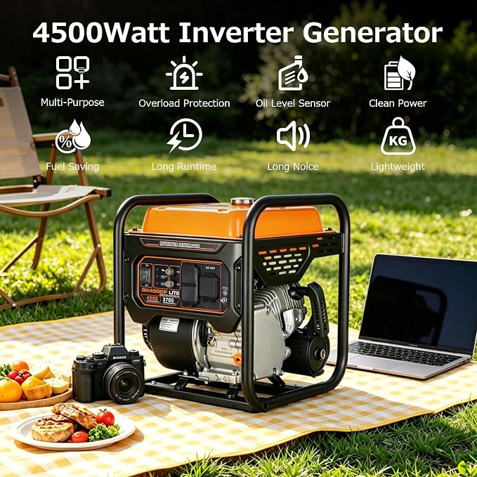 Generador Inverter Abierto Genkins 4500 Watt Gasolina miniatura 3