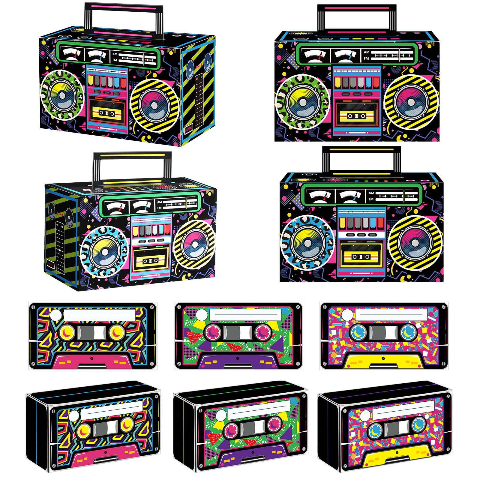 Buy Chinco 22 Pieces 80s Novelty Boom Favor Boxes Boom Box Party Favors