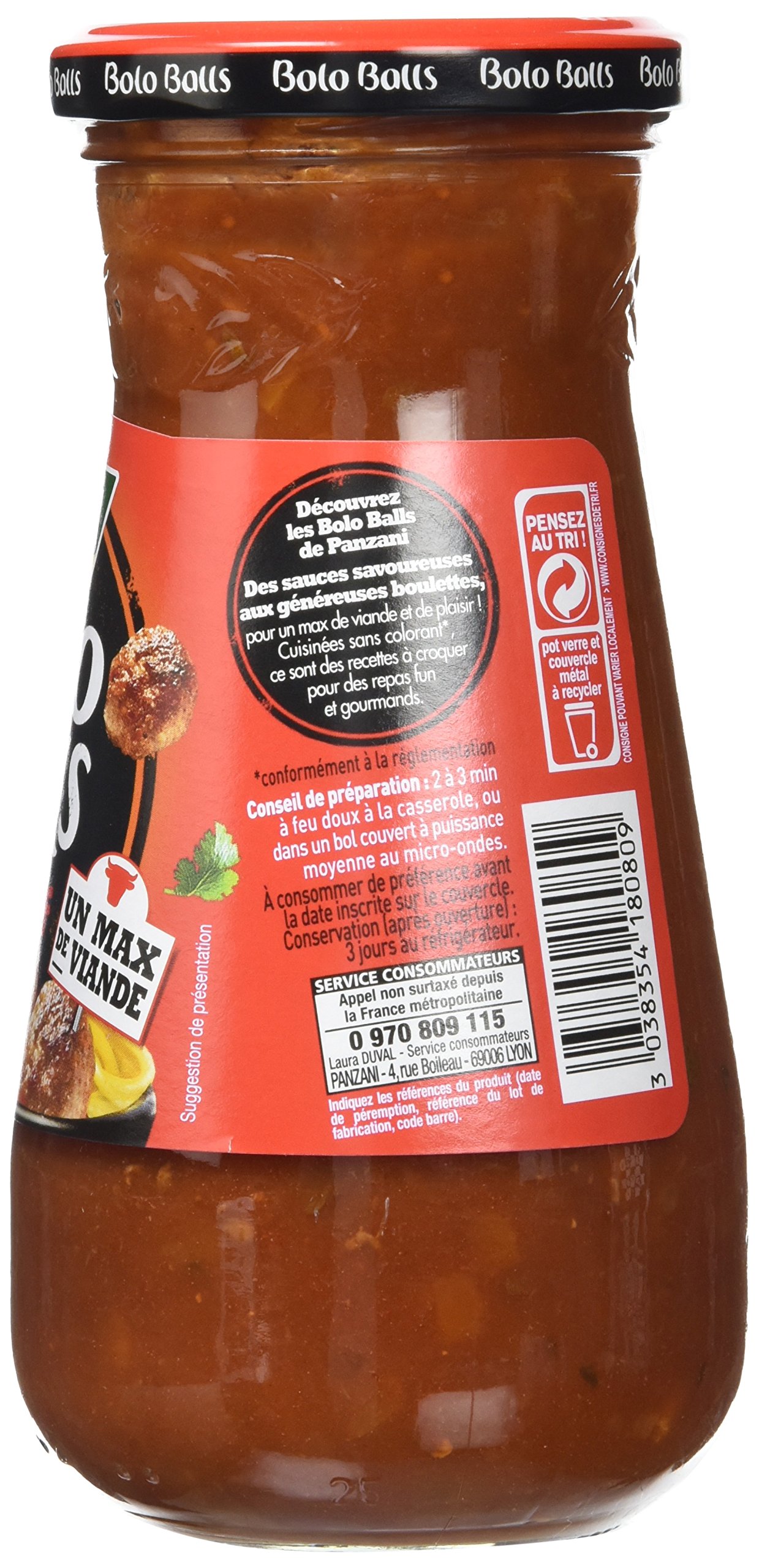 Panzani Sauce Bolo Ball'S au Bœuf 400 g - Lot de 3