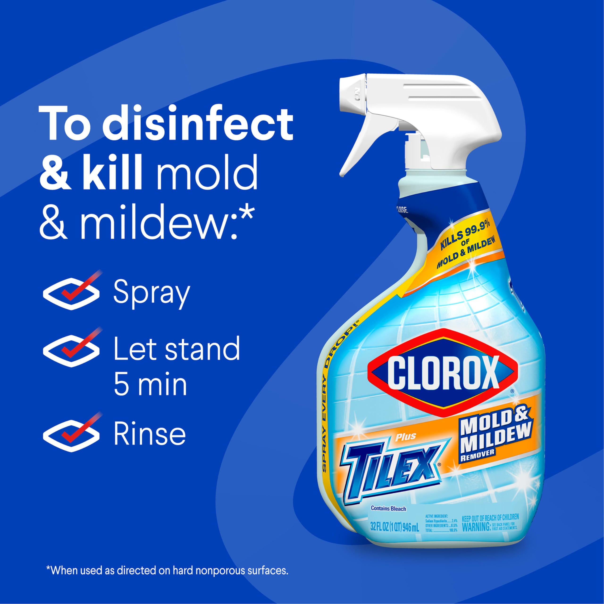 Tilex Mold & Mildew Remover, 32 oz 3