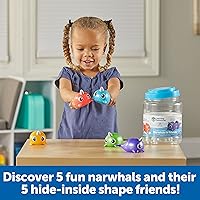 Vista 2 de Learning Resources Snap-n-Learn Narwhals & Friends, 15 piezas, a partir de 18 meses, juguetes para bebés pequeños, actividades de aprendizaje