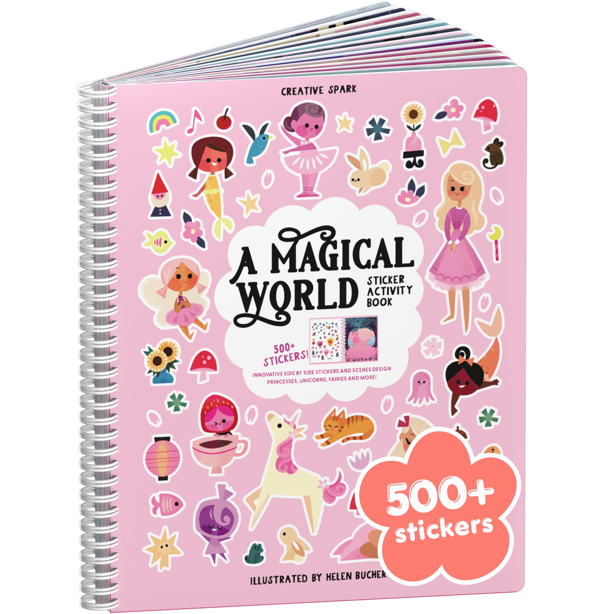 A Magical World 500+ Sticker Book for Girls by Cupkin Toddler Airplane Activity Coloring + Sticker Book, Road Trip Essentials, 12 Coloring Pages +