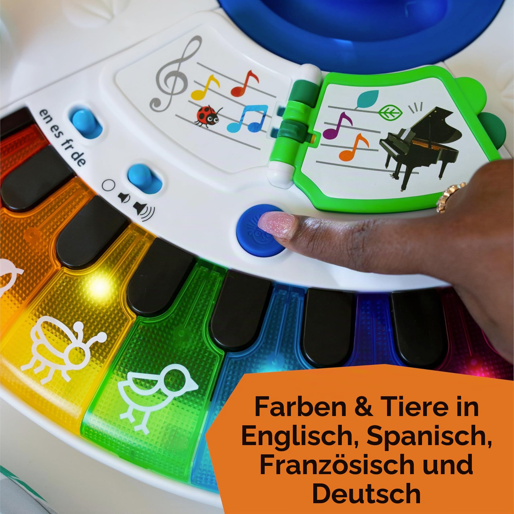 Baby Einstein Around We Grow 4-in-1 Spieltisch & Lauflernhilfe mit Lichtern & Musik, 15 Aktivität Spielzeug, höhenverstellbar, ab 6 Monaten