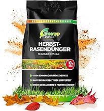 Greenyp Herbstrasendünger Langzeit (30kg / 1000m²) I mit 90 Tage Langzeitwirkung + extra Kalium I macht den Rasen Winterfest & Tiefgrün I Herbstdünger Rasen Rasendünger Herbst