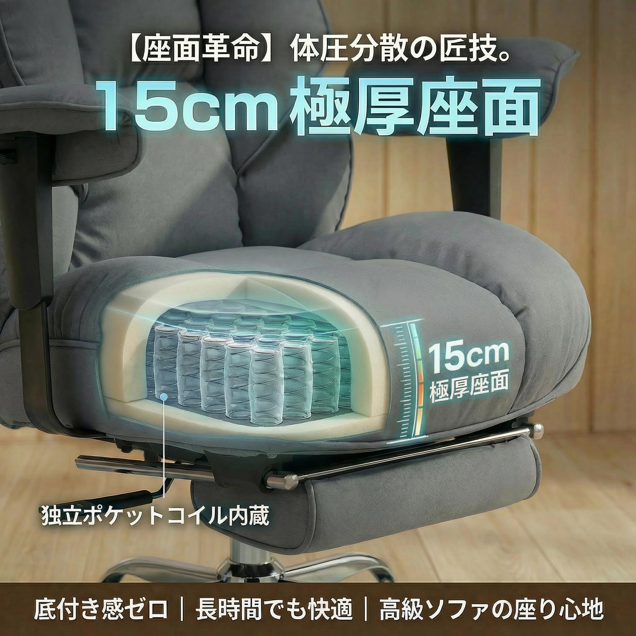 Amazon.co.jp: SKYE ゲーミングチェア オフィスチェア デスクチェア
