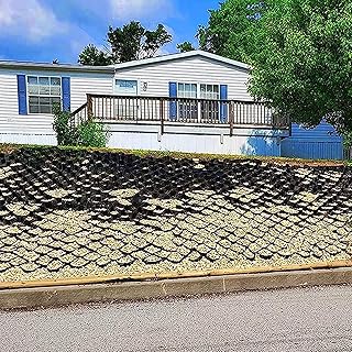 Ground Grid Pea Gravel Gravel Stabilizer Geogrid for Slopes or Flat Areas, Permeable Earthwork Permeable Paver System, 1800 LBS per Sq Geo Ground Grid (Size : 2m x 8m (6.5ft x 26ft))