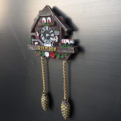 Miniatura 6 de 3D Alemania Cuco Reloj Refrigerador Refrigerador Imán Turístico Souvenirs Hecho a Mano Resina Artesanía Pegatinas Magnéticas Hogar Cocina Decoración