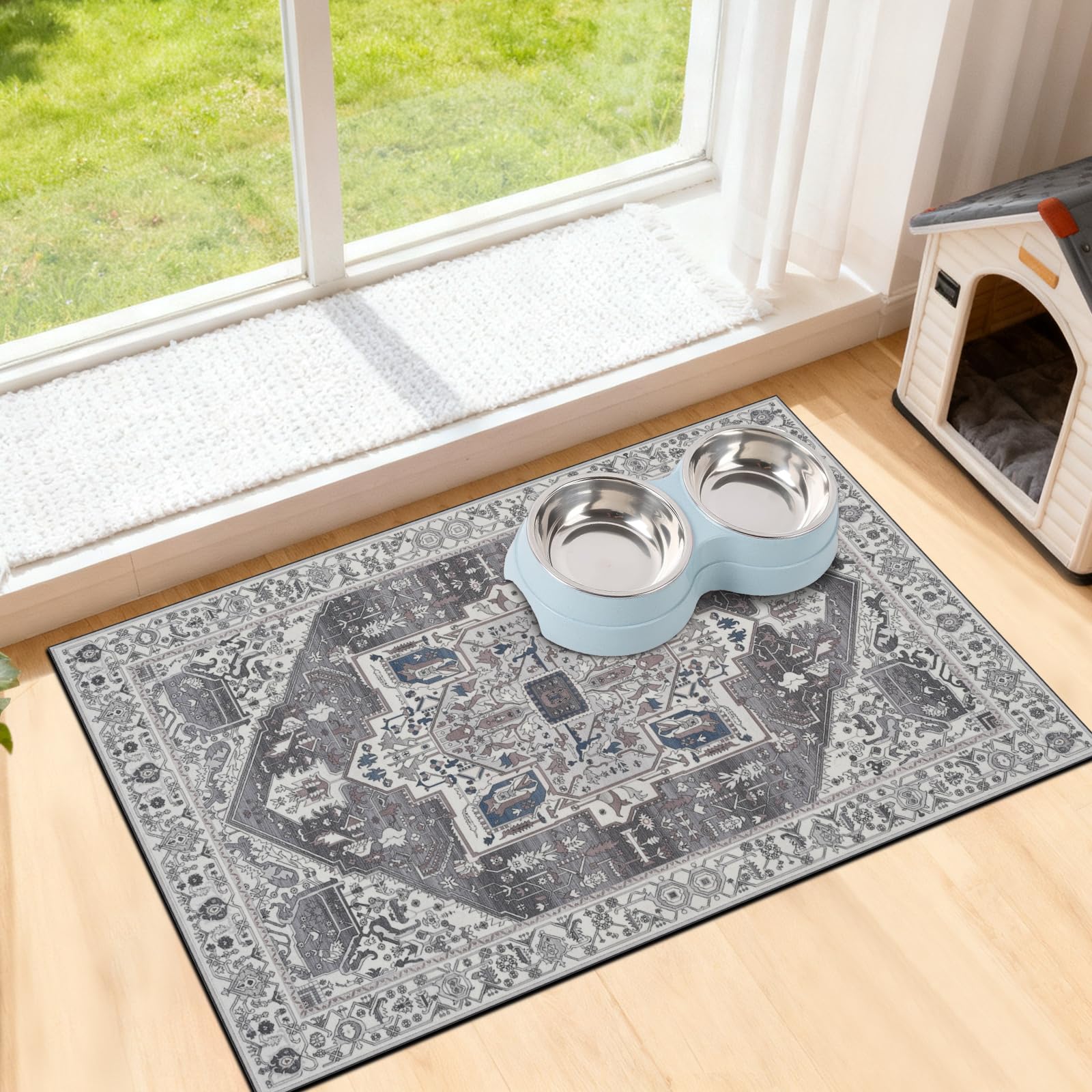Tapis de nourriture pour chien famibay contre les saletés