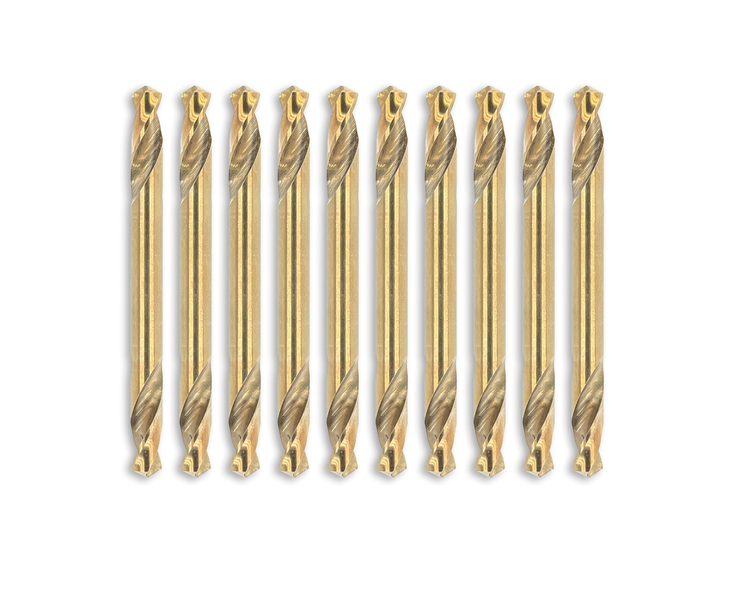 Juego de brocas de doble extremo de cobalto de 3,0 mm, acero M35 de alta velocidad, 10 unidades, adecuadas para acero, hierro fundido y otros metales, comúnmente utilizado para bricolaje