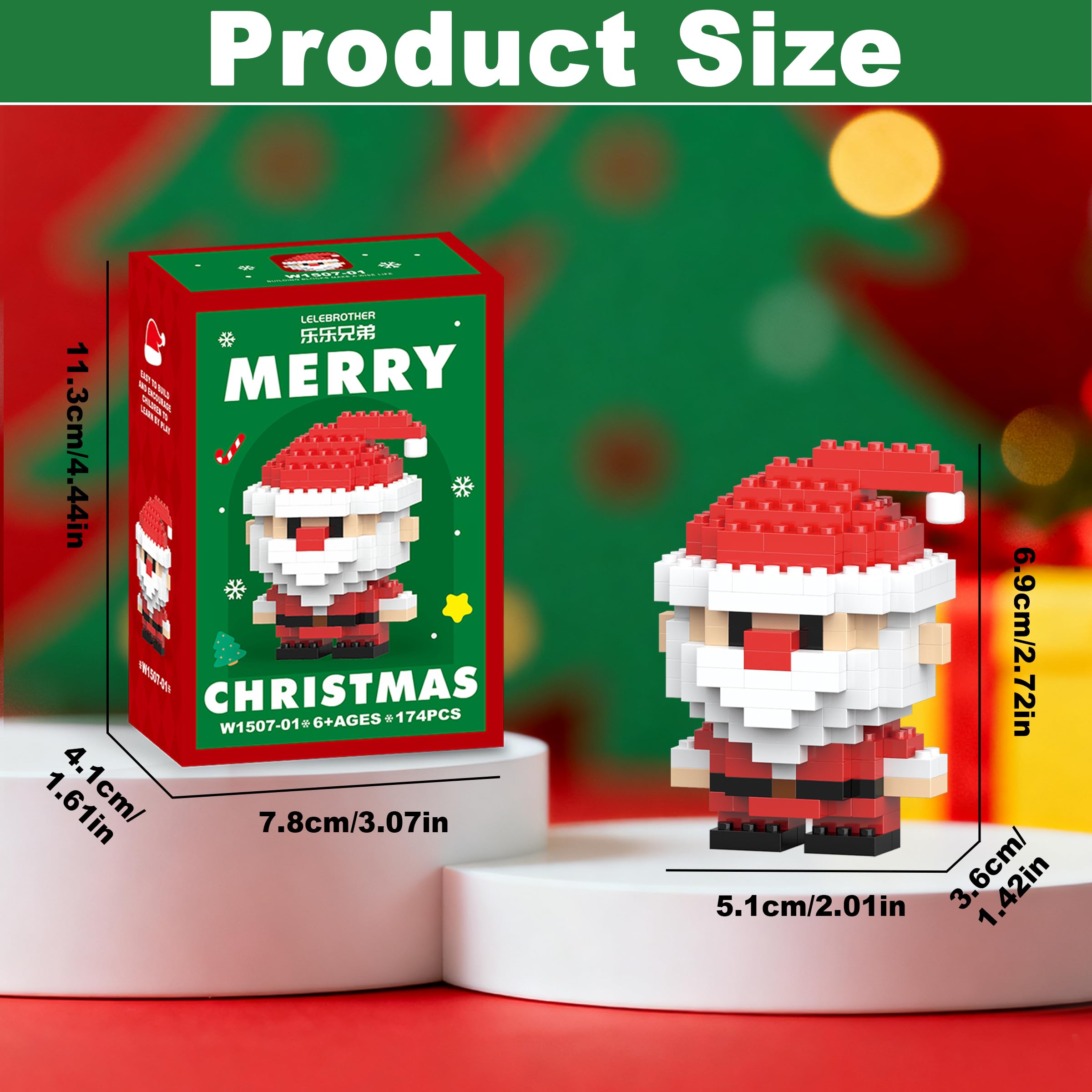 Set di blocchi da costruzione natalizi 12 pezzi