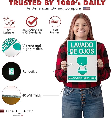 Miniatura 2 de TRADESAFE First Aid Station - Letrero de seguridad de primeros auxilios, seguridad primero estación de primeros auxiliares, señal de seguridad de