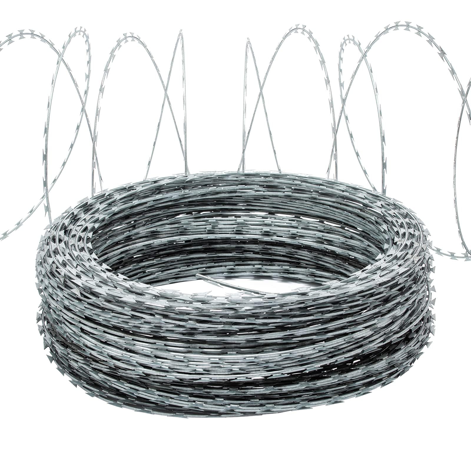 Amazon.com : Ajikgn Razor Wire 150FT Galvanized Barbed Wire Razor Wire ...