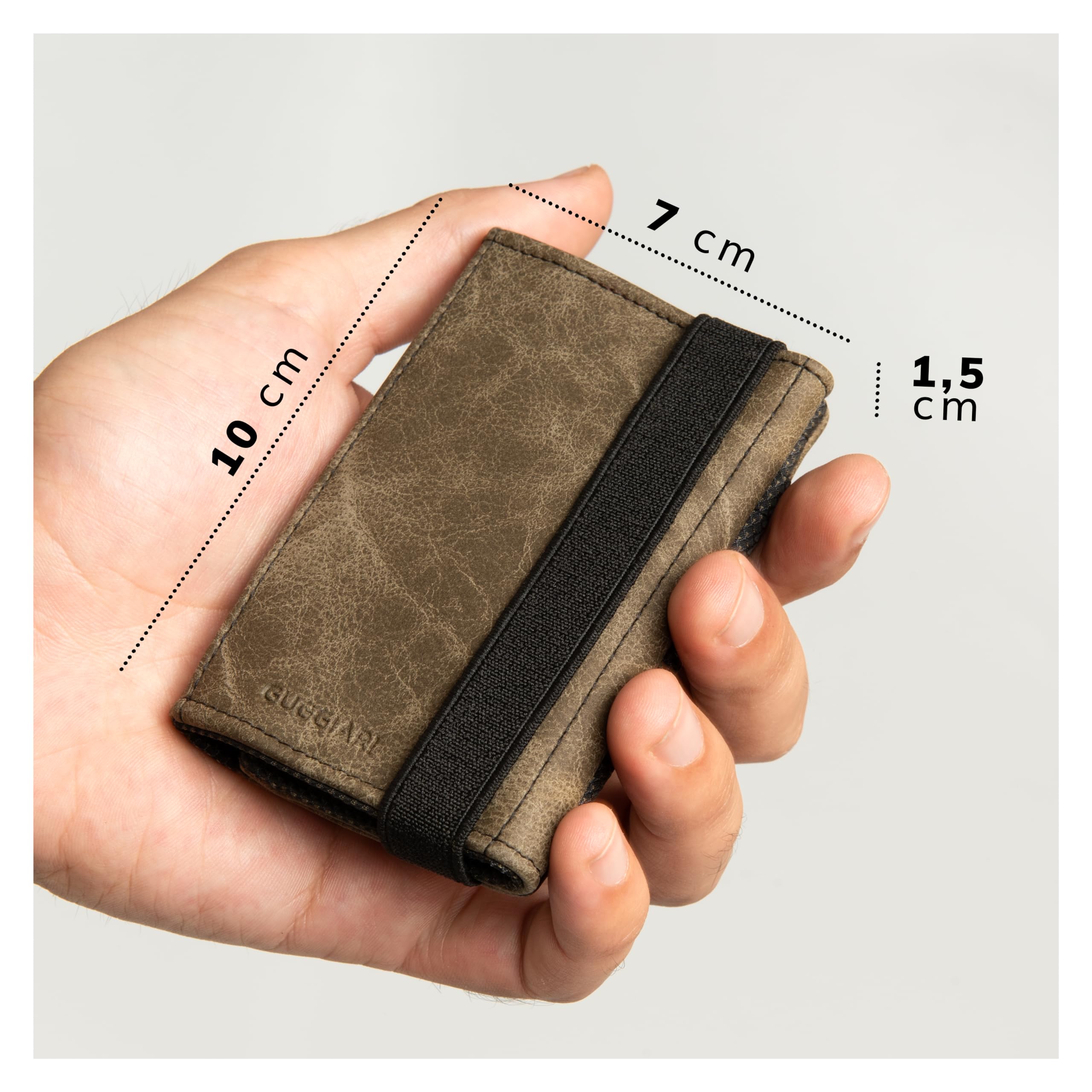 GUGGIARI® Portafoglio Uomo in Pelle di Qualità - Morbido Portafoglio Uomo Slim con Porta Carte di Credito, Portamonete e Contanti - Compatto Porta Carte Credito Uomo con Protezione RFID
