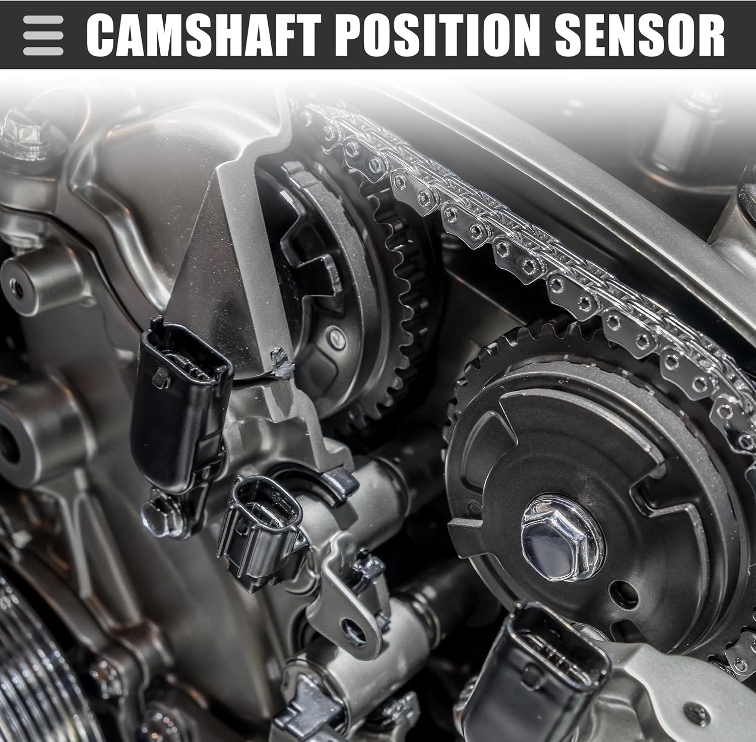 Motoforti CPS Sensor, Car Engine Camshaft Position Sensor, for Buick Lacrosse 2010-2016, ABS, Metal, No.12615371, Black, 4pcs