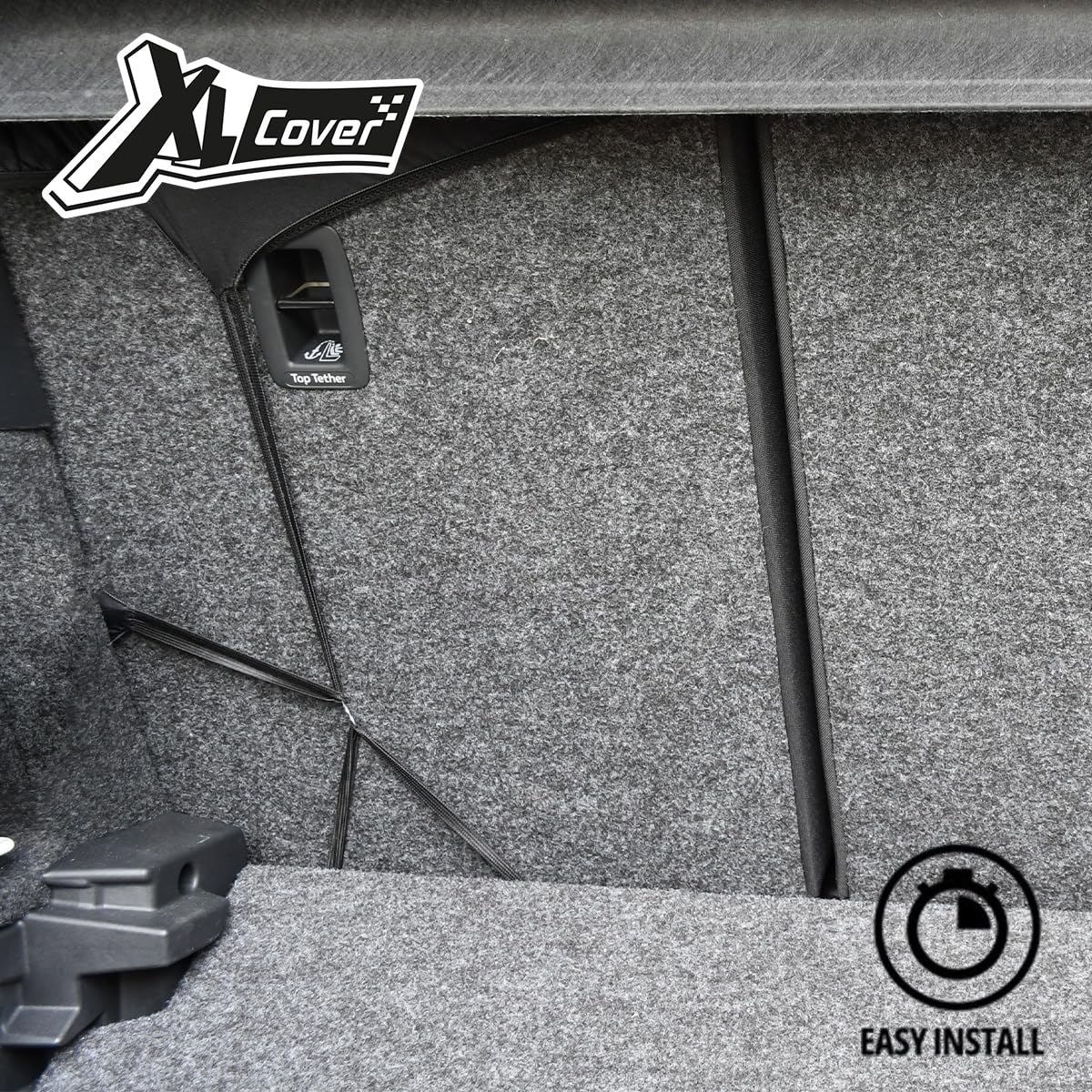 167004 1 Set de Housses de siège Auto + Banquette fractionnable, Noir