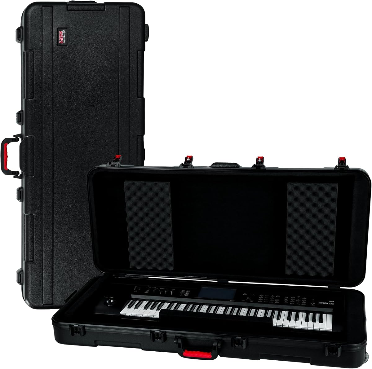 Cases Frequent Flyer's Series Molded Flight Case for 61-Note Keyboards with TSA Approved Locking Latches and Recessed Wheels, (GTSA-KEY61)