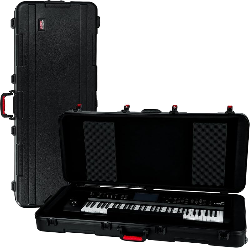Cases Frequent Flyer's Series Molded Flight Case for 61-Note Keyboards with TSA Approved Locking Latches and Recessed Wheels, (GTSA-KEY61)