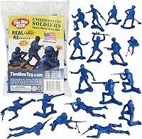 Vista 12 de TimMee Hombres del ejército de plástico - Soldados de juguete amarillos 48 piezas - Fabricado en EE. UU