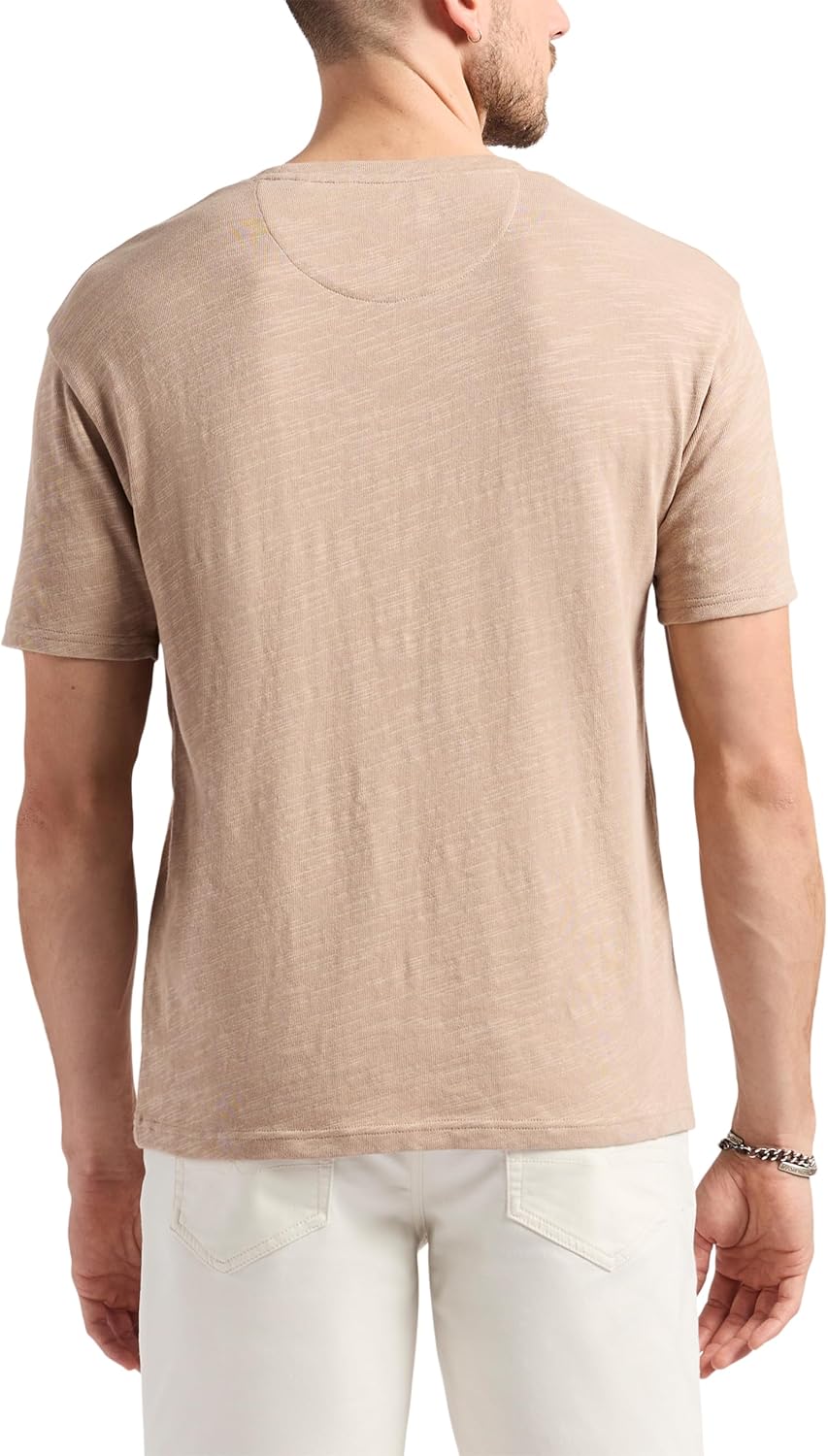 Buffalo David Bitton Men's Short Sleeve Slub Pocket Tee Regular Fit - Image 3