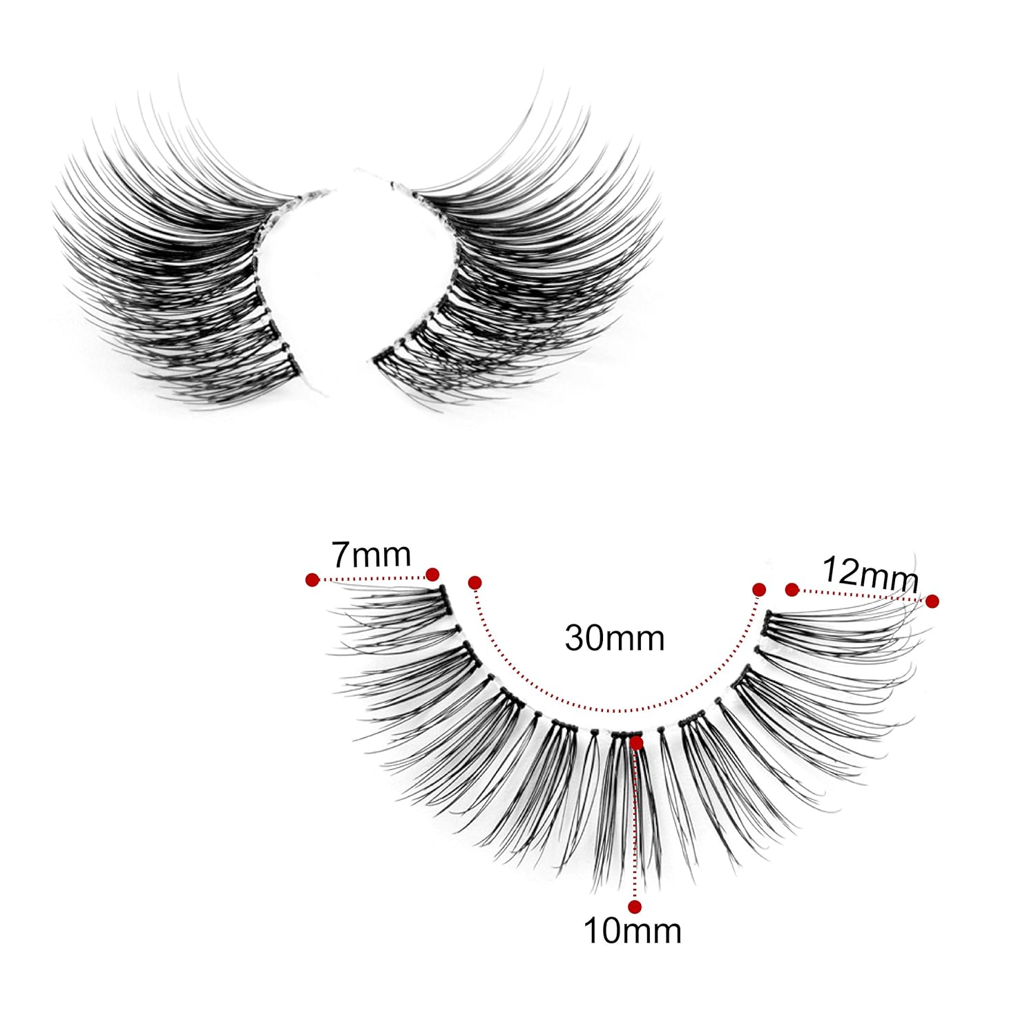 False Eyelashes Natural Look 10 Pairs 3D Fake Lashes Small Face Eyelashes 100% Handmade Lashes Wispies Short Soft Reusable Eye Lash Transparent Band Eyelash 1 Pack 005 Style Lashes by EMEDA : Beauty & Personal Care