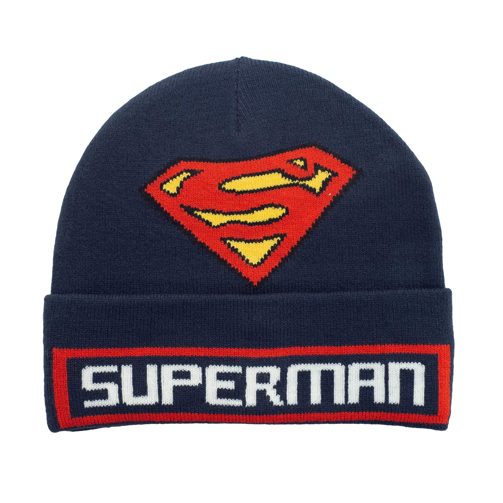 Popgear DC Comics Superman Super Beanie, Kids, One Size, Blue, Official Merchandise