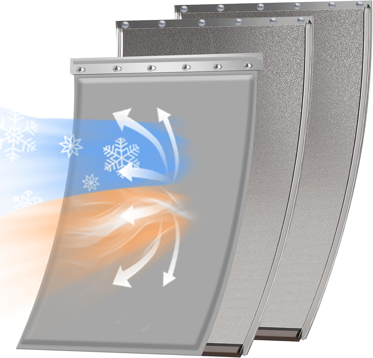 3-Flap Extra Large Dog Door Replacement Flap with Screws,Compatible with PetSafe Freedom Doggie Doors PAC 11-11040,13 1/8" X 24 7/8",Pet Door Replacement Flap for Extreme Weather Resistance-20 to120°F Extra Large 3-flap