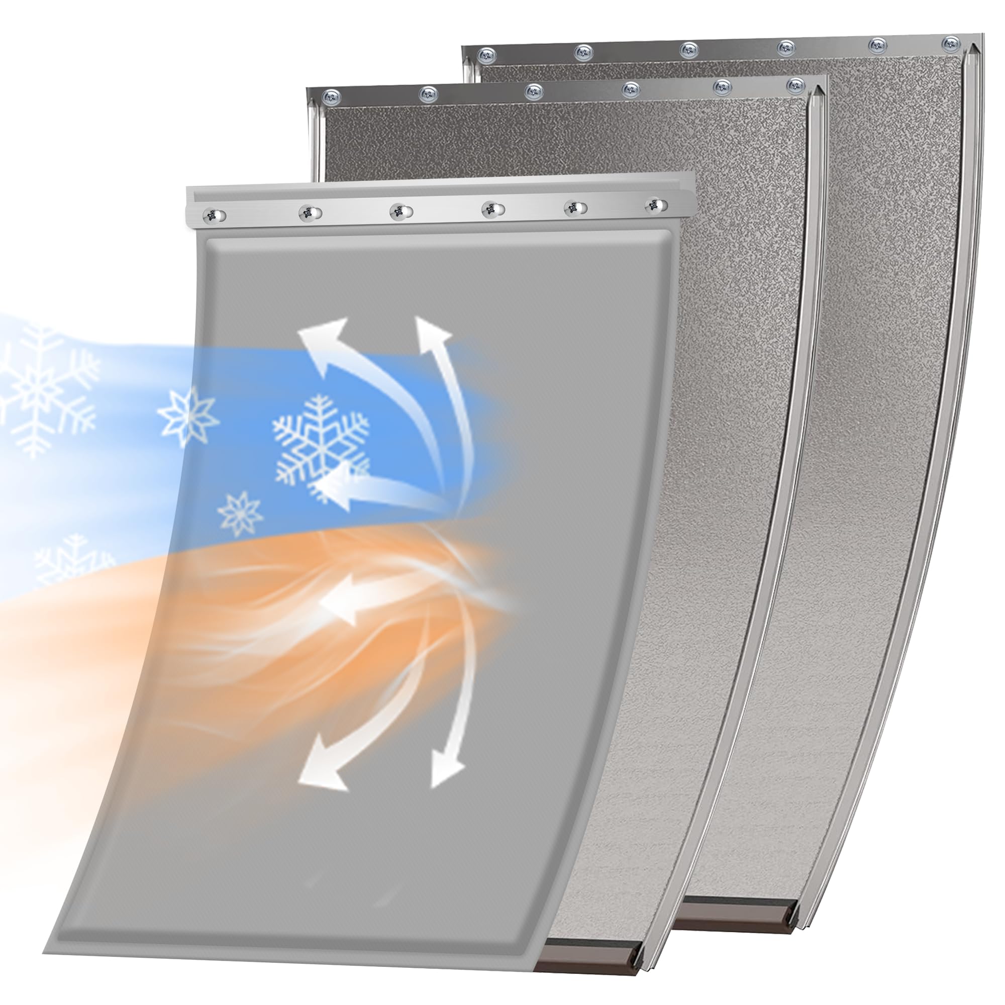 3-Flap Extra Large Dog Door Replacement Flap with Screws,Compatible with PetSafe Freedom Doggie Doors PAC 11-11040,13 1/8" X 24 7/8",Pet Door