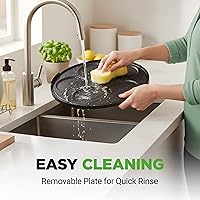 Vista 4 de NutriChef Electric Crepe Maker & Griddle Cooktop Nonstick Reversible 12 Inch Hot Plate with LED Indicator Lights & Adjustable Temperature Control