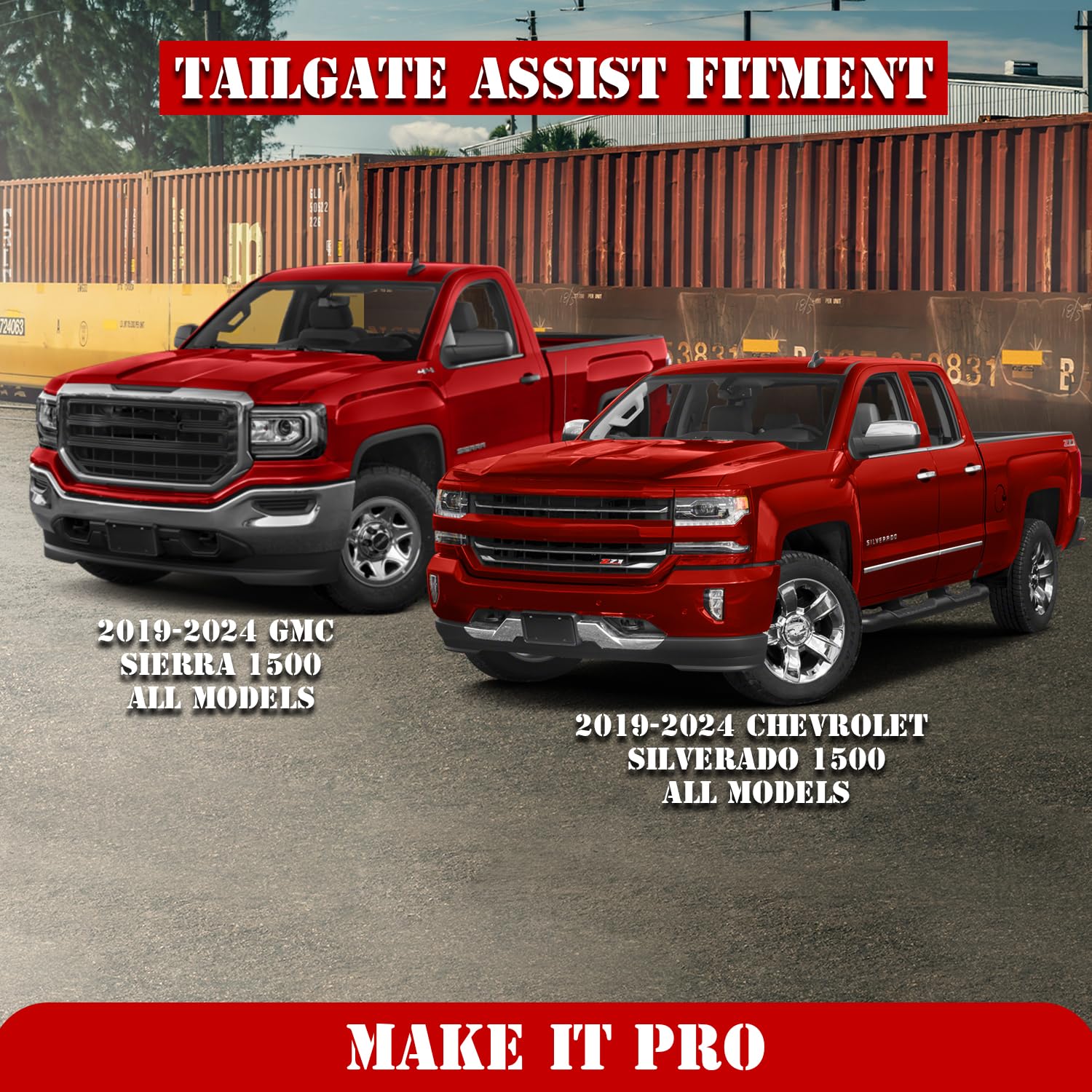 Hydraulic Tailgate KitsPro Tailgate Assist For Chevy Silverado & GMC Sierra 1500 (2019-2023) - Hydraulic Shock Strut GMC Sierra Tailgate