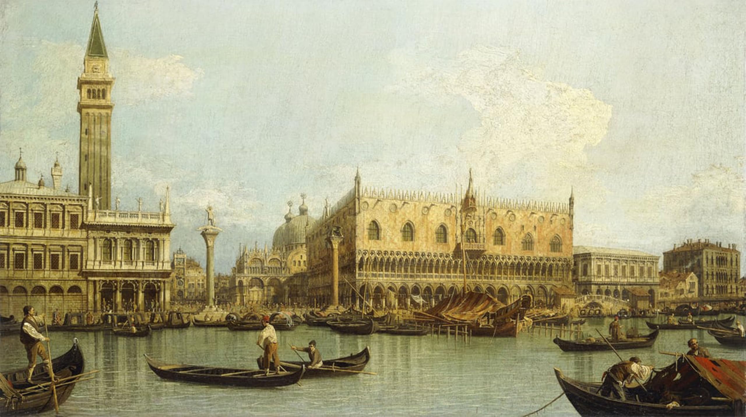 POSTERIIk Famous Animal Posters Vintage Picture The Molo Venice by Antonio Canal Modern Wall Decor for Home Decor 60x90cm