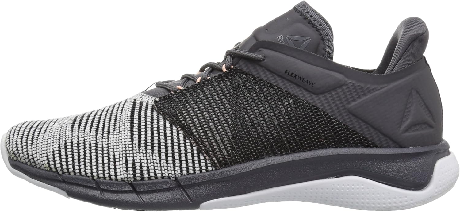 Reebok Women's Fast Flexweave Running Shoes 6.5 White/Ash Grey/Black/Desert Dust