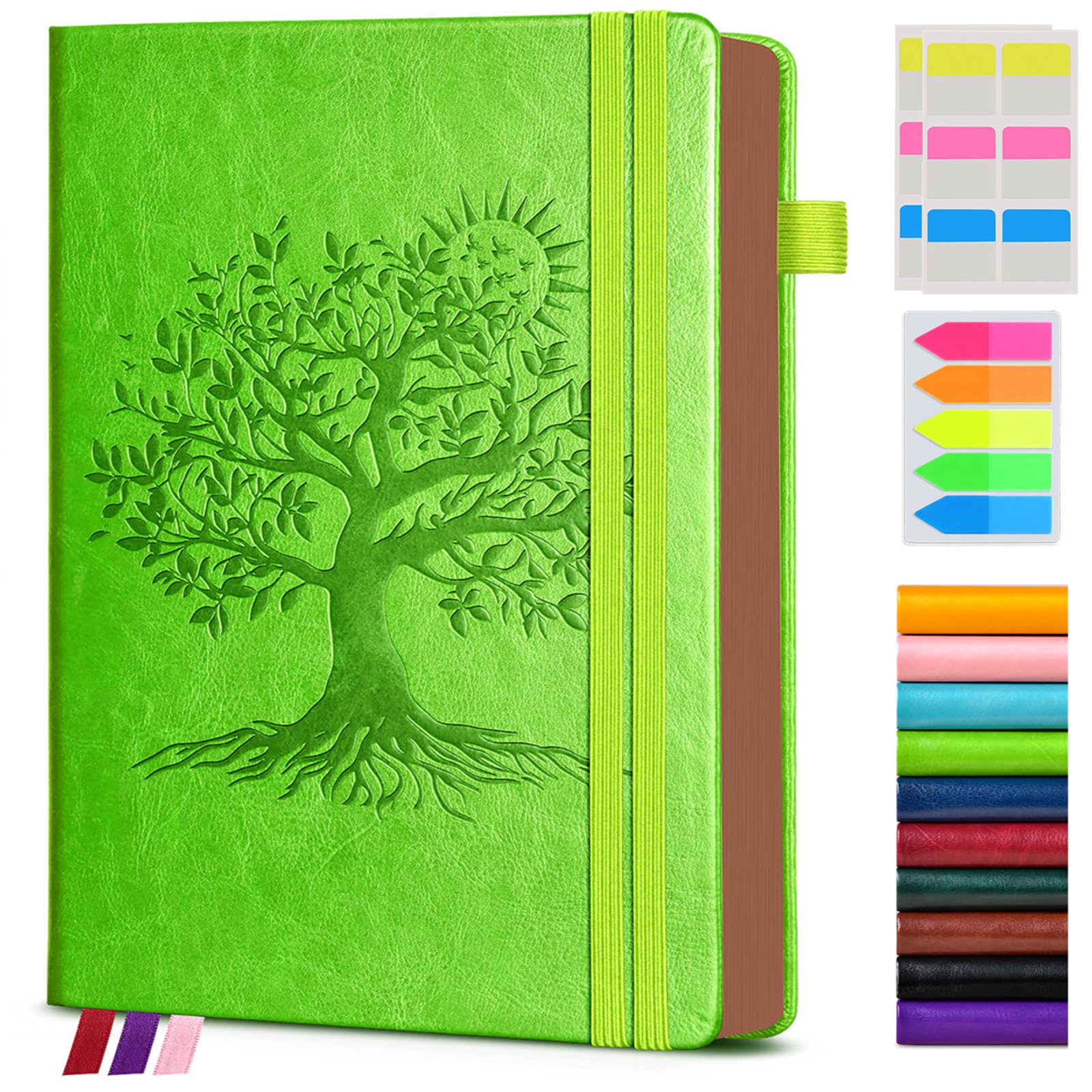 Vintage Leather Journal - 300 Page Lined Journal Notebook with Numbered Pages,A5 Notebook for Women Men,Travel Diary,Daily Journal for Writing, Note