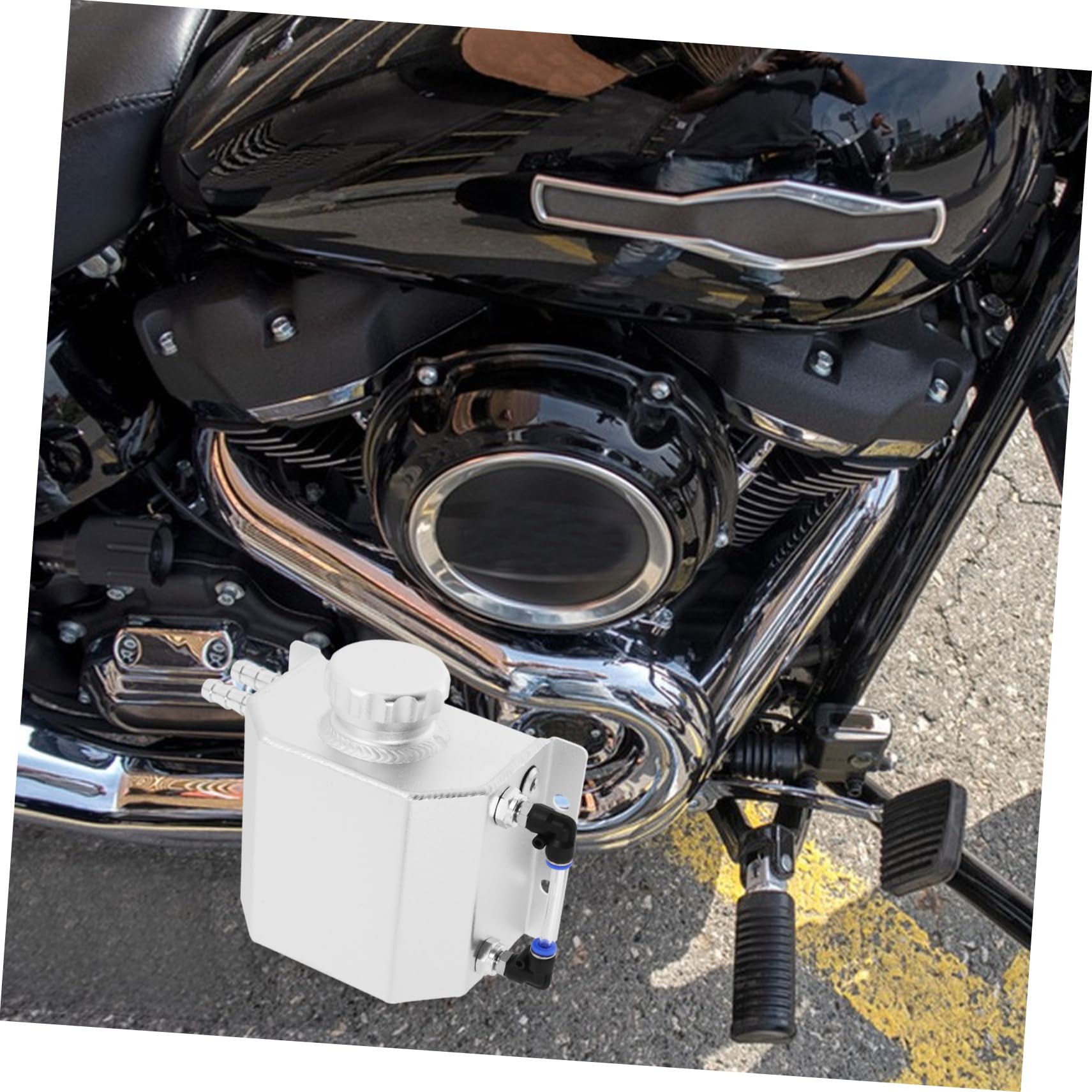 Mikinona Bidone Olio 1l in Metallo Quadrato per Auto Funzione Antisbordatura Colore Casuale