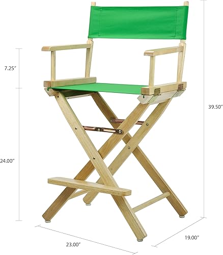 Miniatura 2 de Casual Home - Silla de director de 24 in, marco natural, con lona color verde, altura de mostrador