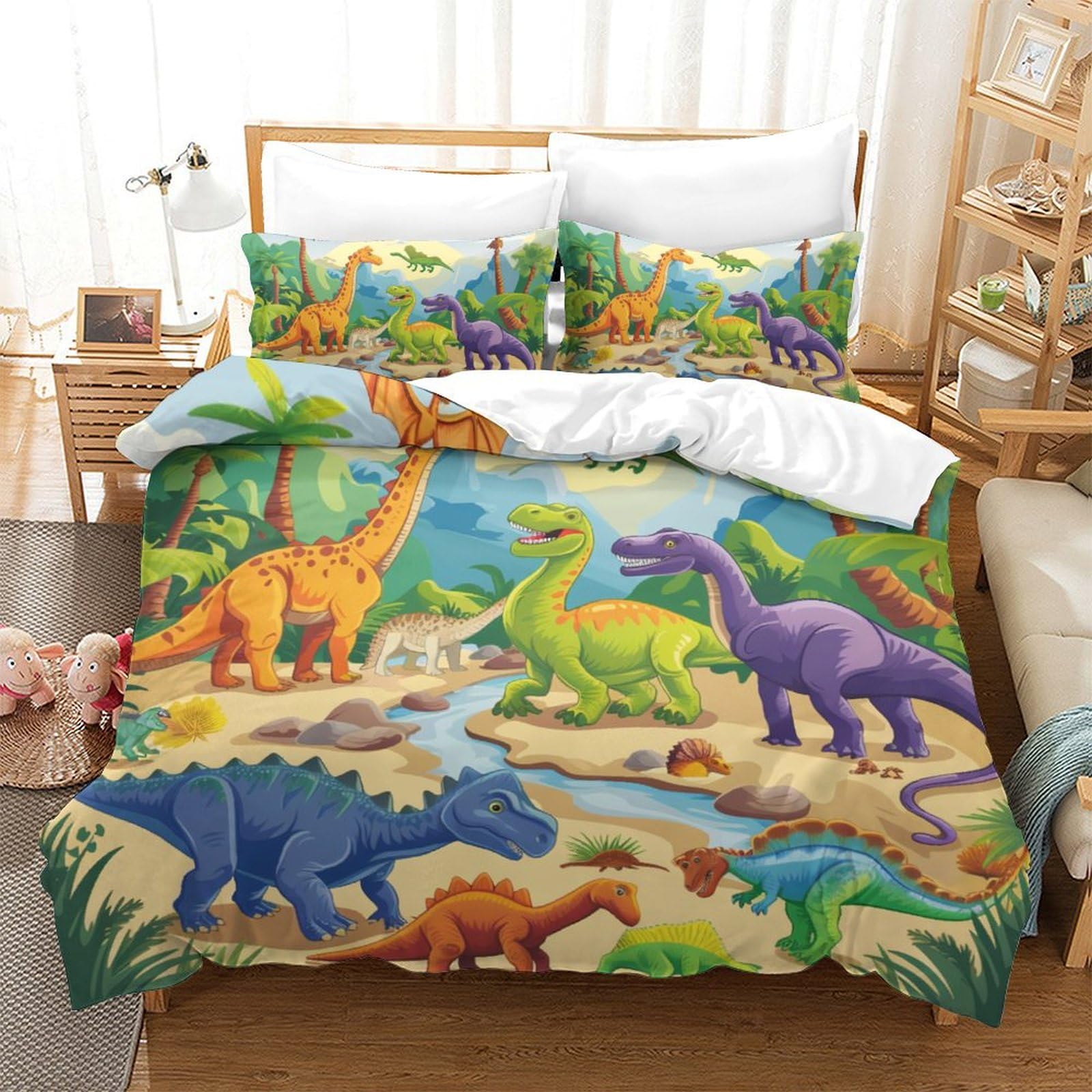 Housse de couette dinosaure pour apaiser les nuits de votre enfant en lit King