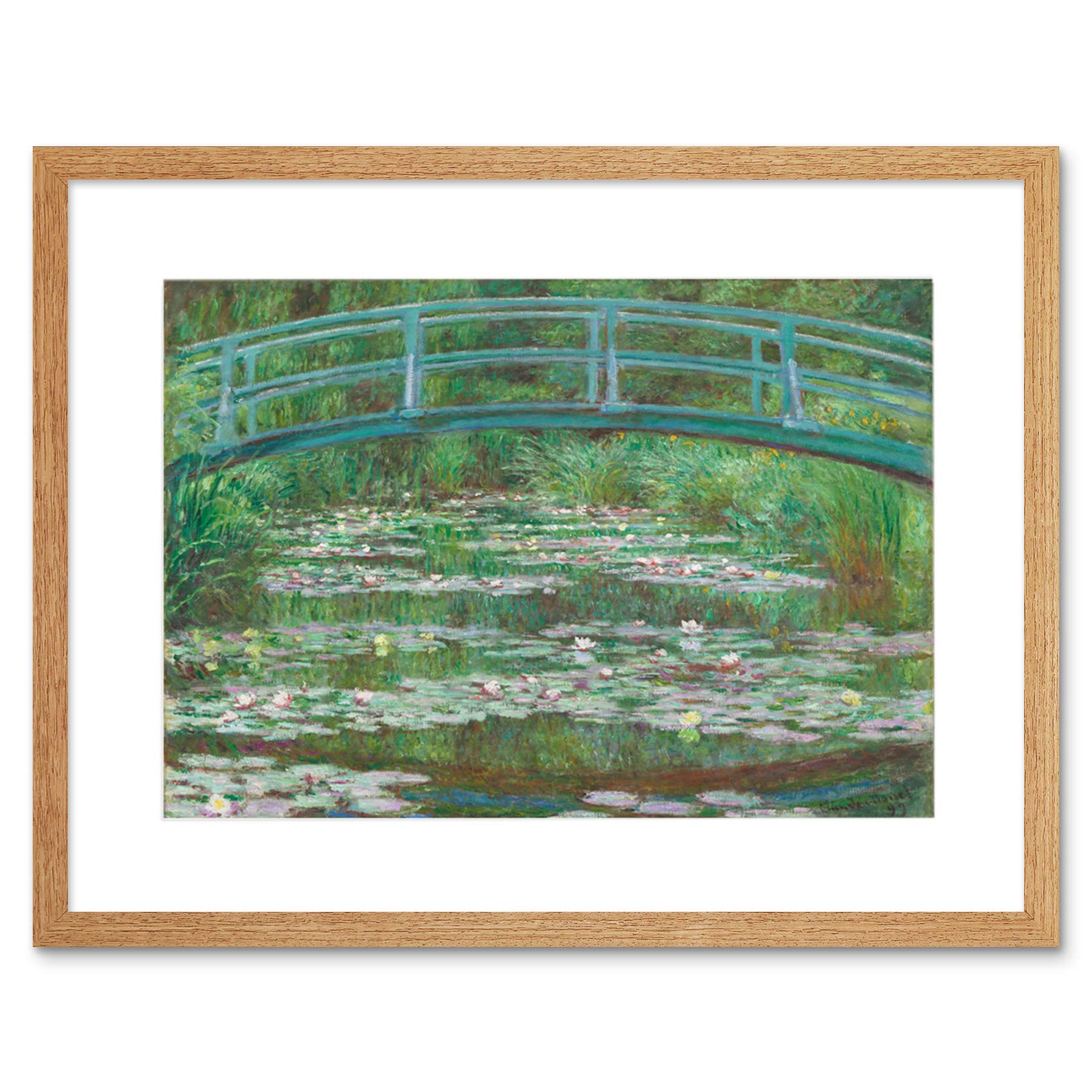 Wee Blue Coo Claude Monet Japanese Footbridge Art Picture Framed Wall Art Print