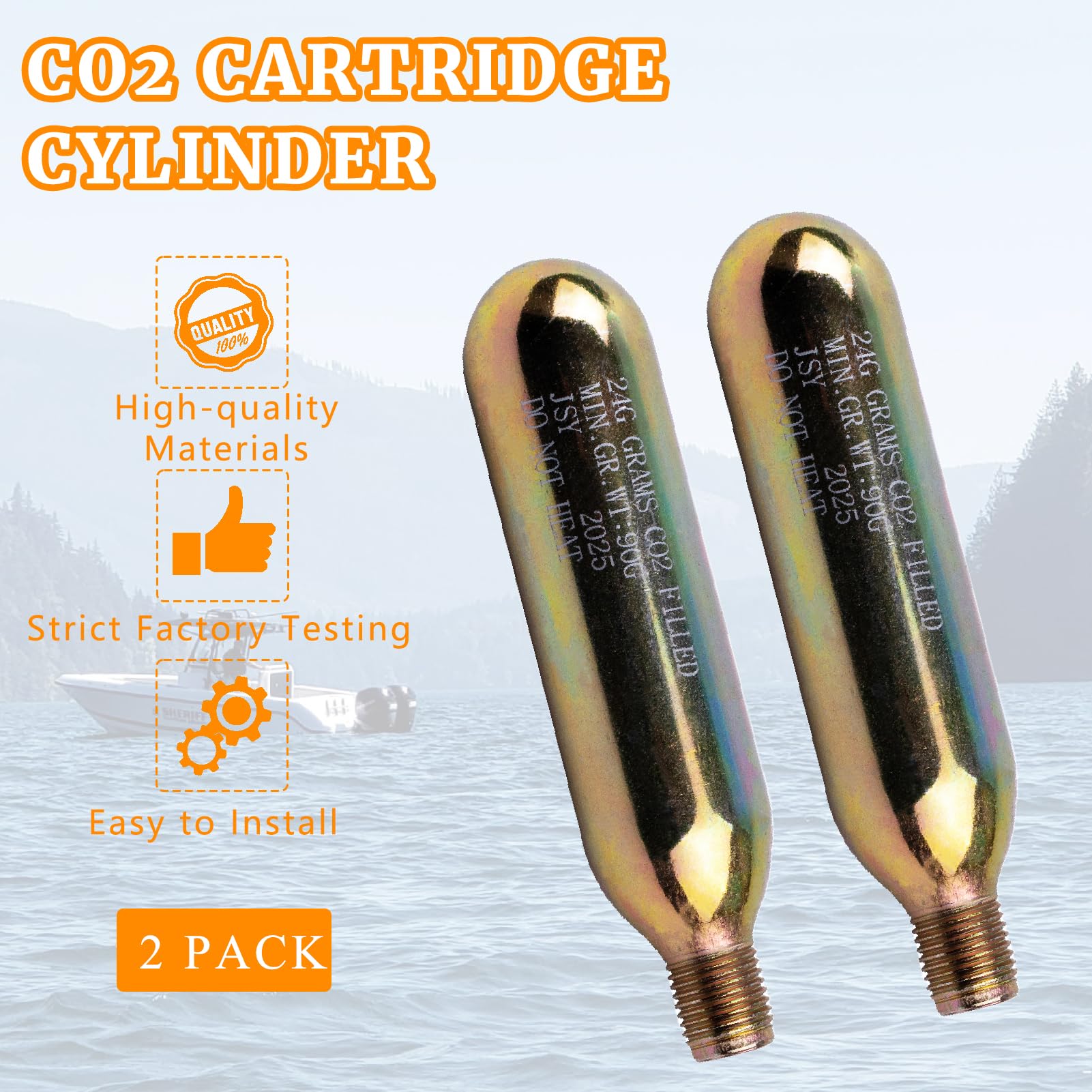 Snapklik.com : 24 Gram CO2 Rearming Cylinder 1/2-inch Replacement ...