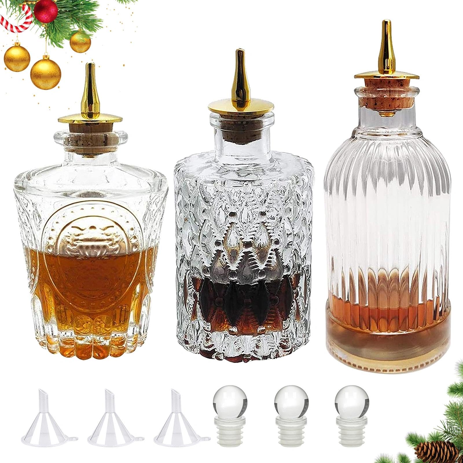 Amazon.co.jp: ビターズボトルセット – ガラスヴィンテージボトル