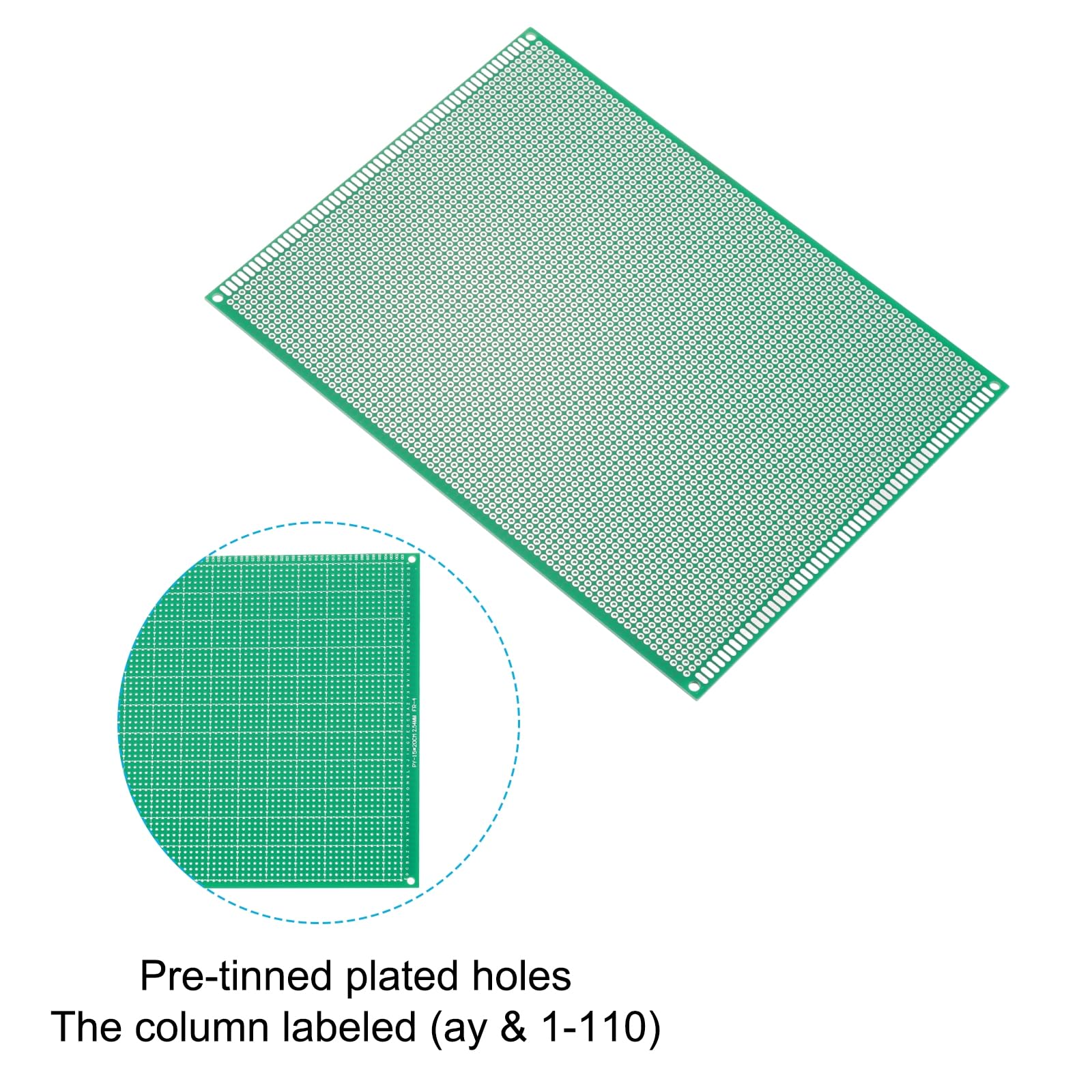 PATIKIL 12 Pezzi Scheda Circuito PCB 6" x 7.9" Schede Prototipo Verde